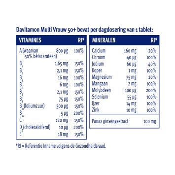 Davitamon Multi Vrouw 50+ Tabletten 60 stuks