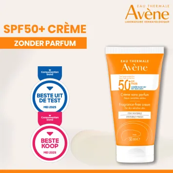 Avène Zon Creme Zonder Parfum SPF 50+ 50ml
