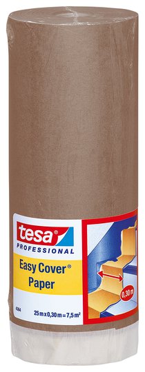 Tesa 4364 schilderstape papier met maskeringspapier 300mm x 25 meter