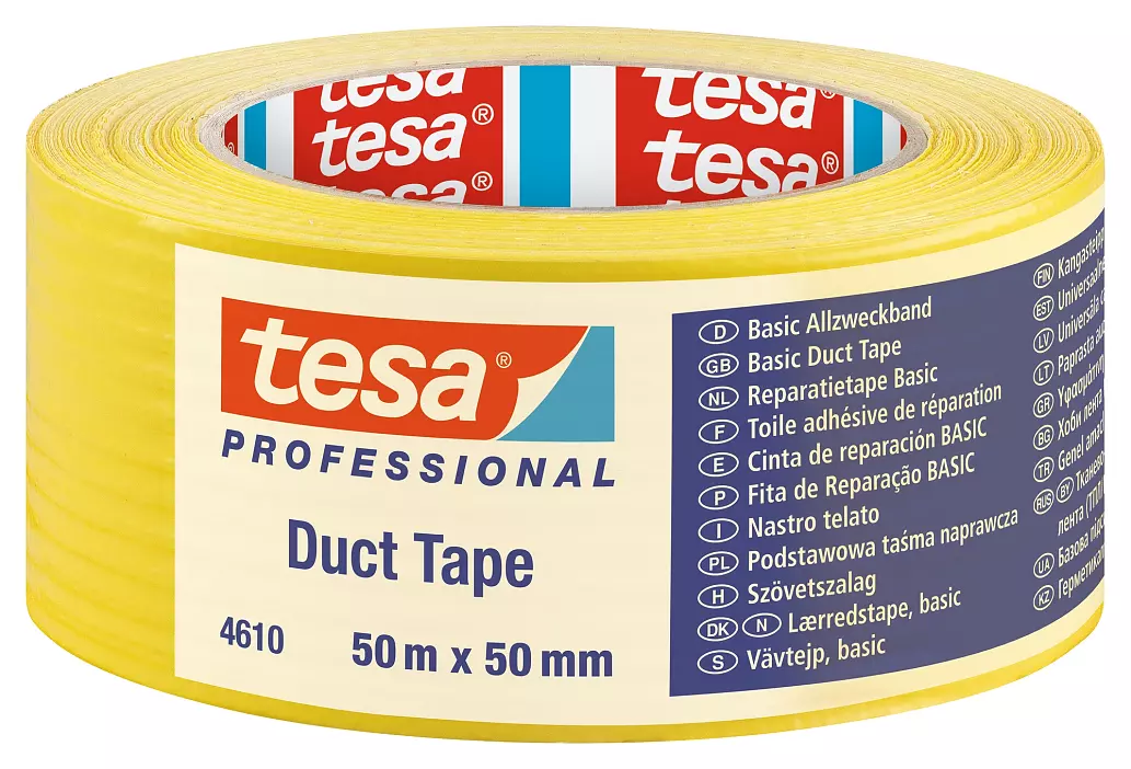Tesa 4610 Duct tape budget (18 Mesh) 50mm x 50 meter Geel