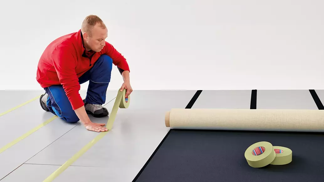 tesa 5938 Dubbelzijdig linnen tapijttape (0.19mm) 25mm x 50 meter Zwart