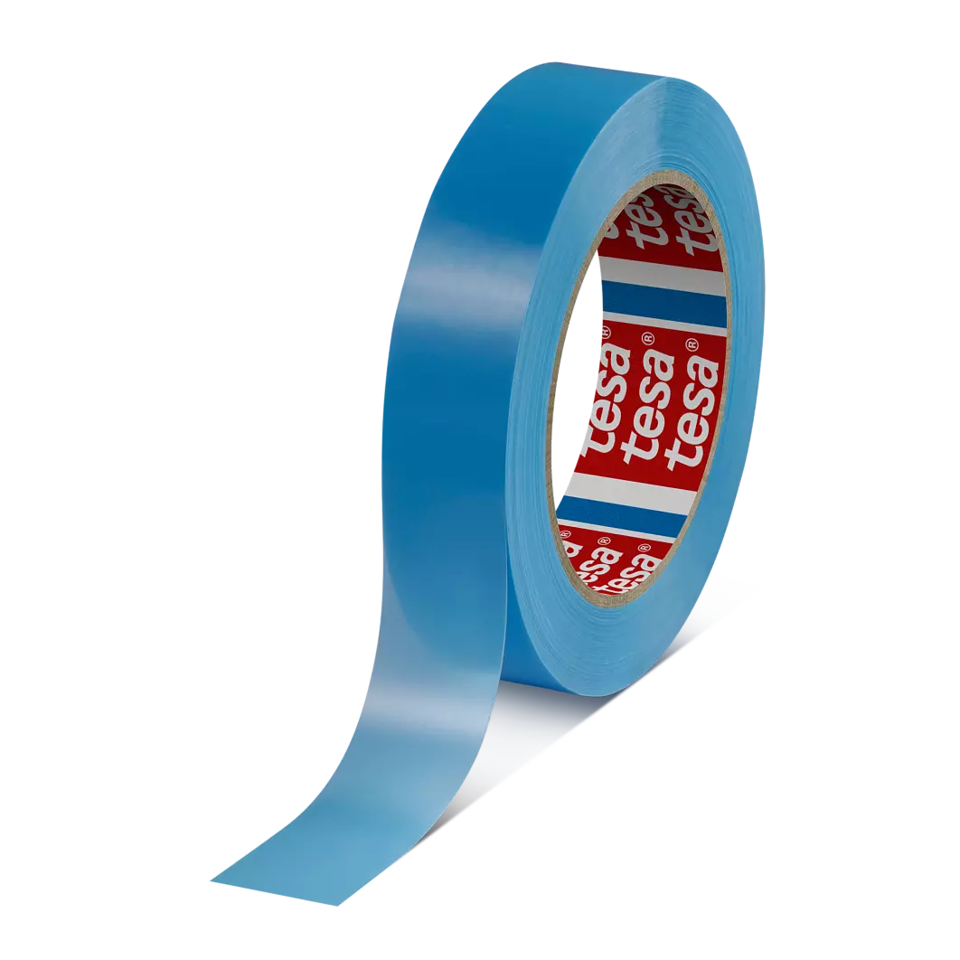 tesa 64283 PP strapping tape (0.077mm) vlekvrij 38mm x 50 meter Licht Blauw