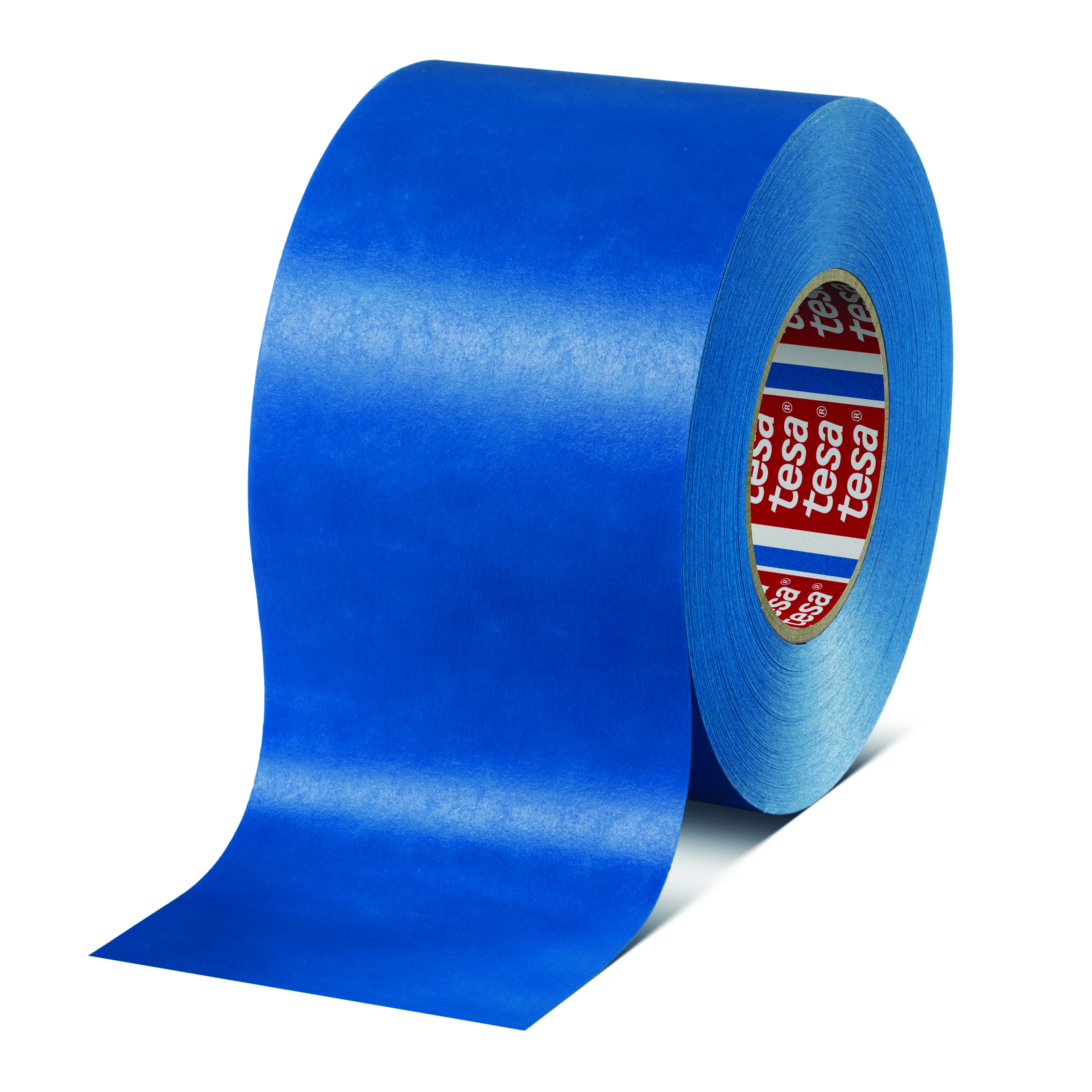 Tesa 64432 Papieren splicing tape met lage afwikkelkracht 100mm x 50 meter Blauw