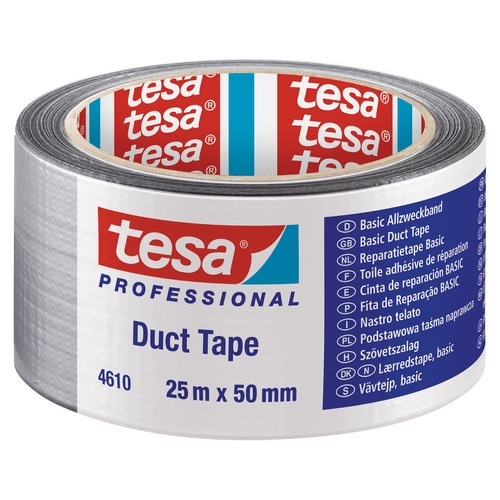 tesa 4610 Duct tape budget (18 Mesh) 50mm x 25 meter Grijs