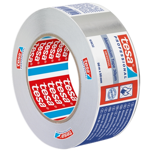 tesa 63632 Aluminium tape (30µm) met liner 50mm x 50 meter