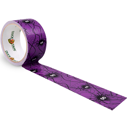 Duck tape design 48mm x 9.1 meter Purple Spider