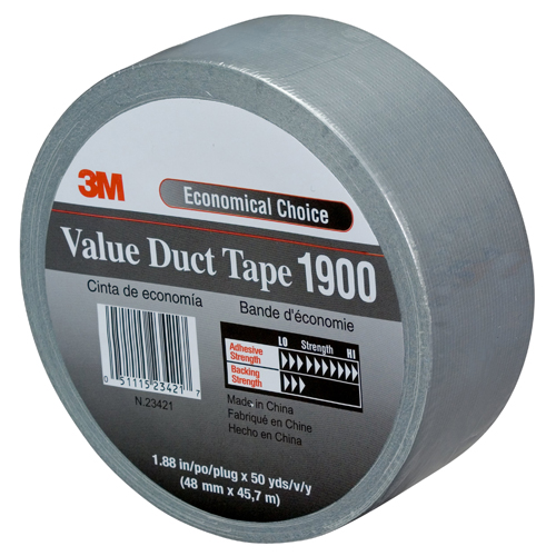 3M 1900 Duct tape budget 50mm x 50 meter Zilvergrijs