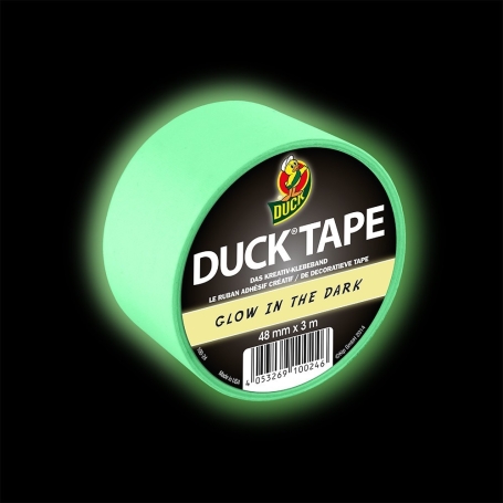 Duck tape design 48mm x 3 meter Glow in the Dark