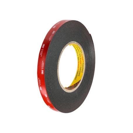 3M 5952 Dubbelzijdig VHB tape 1.1mm x 12mm x 33 meter Zwart