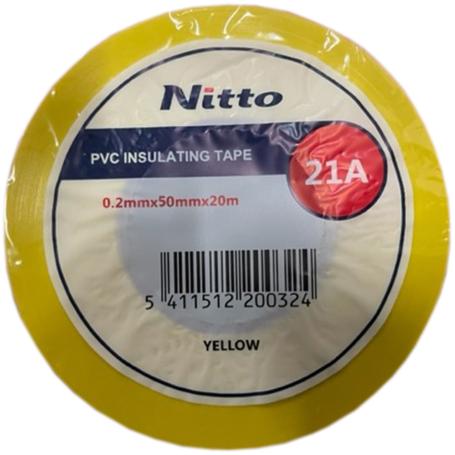 Gele elektra tape isolatietape Nitto 21A 50mm