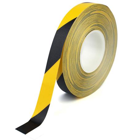 Vloertape geel-zwart extra sterk 25mm