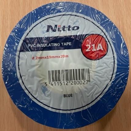 4346 Nitto 21A PVC isolatietape (0.20mm) 19mm x 20 meter Blauw
