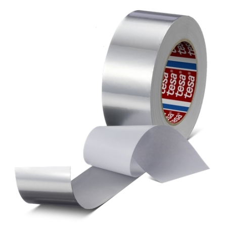 tesa 60632 Aluminium tape (30μm) met liner 100mm x 50 meter