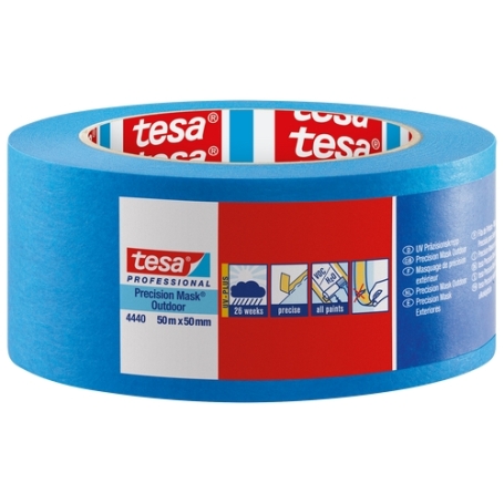 Tesa 4440 schilderstape papier UV-bestendig 50mm Blauw