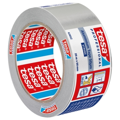 tesa 63652 Aluminium tape (50μm) met liner 50mm x 25 meter