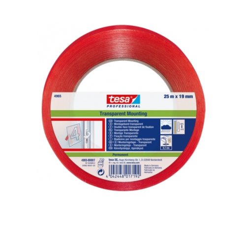 tesa 4965 Zeer hoogwaardig polyester tape (0.205mm) 19mm x 5 meter