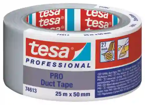 tesa PRO 74613 Duct tape universeel (27 mesh) 50mm x 25 meter Grijs