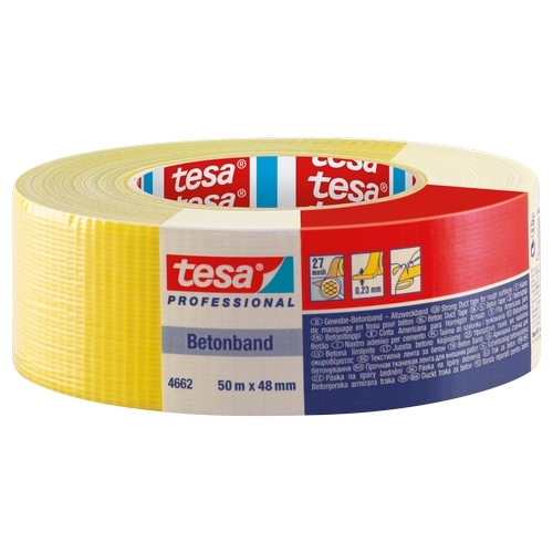 Tesa 4662 Duct tape middenkwaliteit 48mm x 50 meter Geel