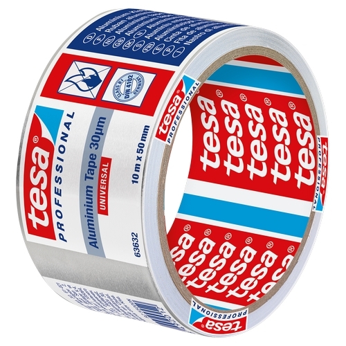 tesa 63632 Aluminium tape (30µm) met liner 50mm x 10 meter