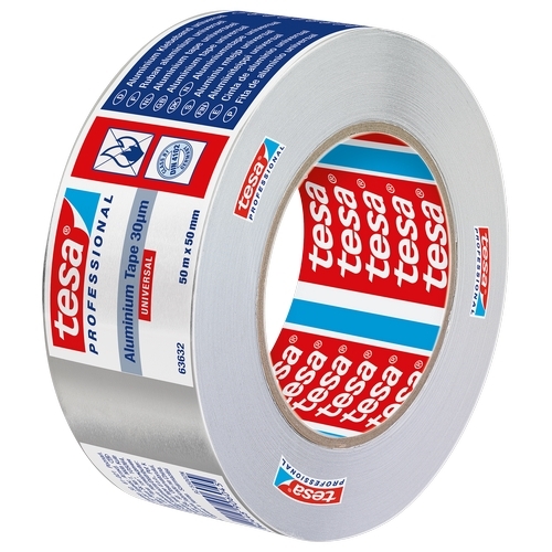 tesa 63632 Aluminium tape (30µm) met liner 50mm x 50 meter