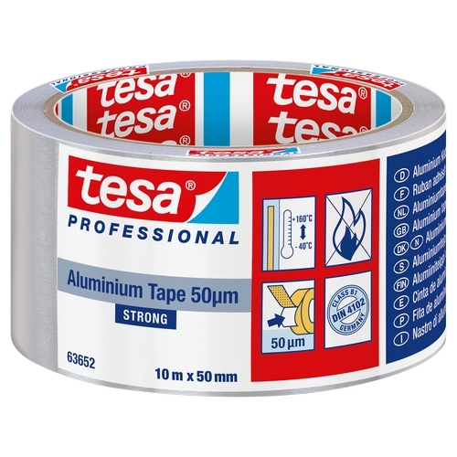 Tesa 63652 Aluminium tape (50µm) met liner 50mm x 10 meter