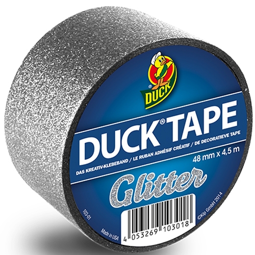 Duck tape design 48mm x 4.5 meter Glitter Silver