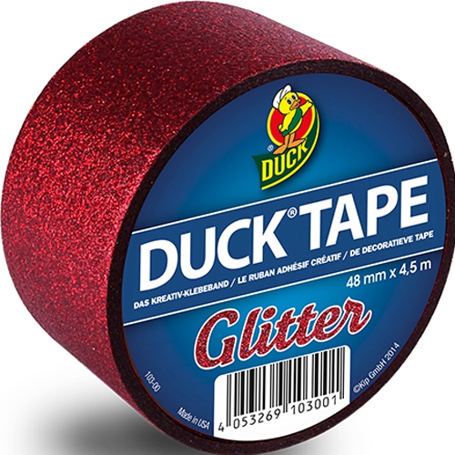 Duck tape design 48mm x 4.5 meter Glitter Red