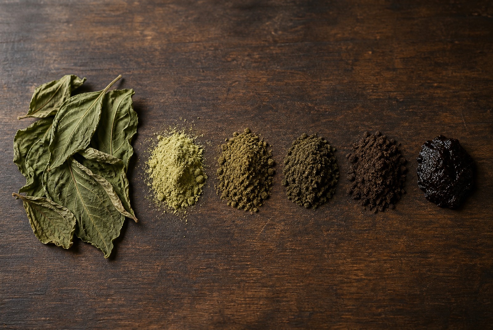 Salvia divinorum Blätter und Extrakte in aufsteigenden Stärken