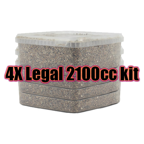 4 X Sterilised substrate kit XL 2100cc - Legal in each country