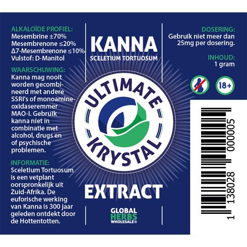 Kanna Krystal Ultimate extract - Sceletium Tortuosum