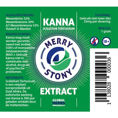 Kanna Merry stony extract - Sceletium Tortuosum