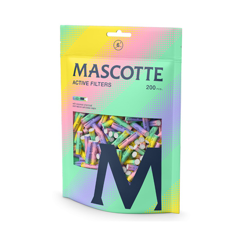 Mascotte Bright Colors Active Filters 200 in hersluitbare zak, active filters van 6 mm in pastelkleuren