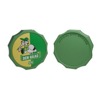 City Grinder Groningen open, two halves of the 55mm grinder with teeth system