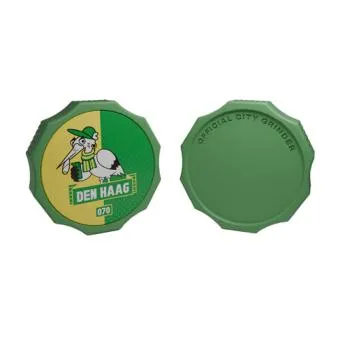 City Grinder Groningen open, two halves of the 55mm grinder with teeth system