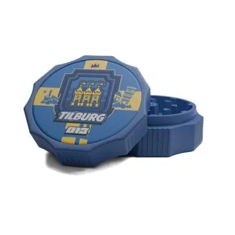 City Grinder Tilburg 55mm, blue 2-part grinder with magnetic closure