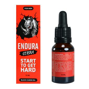 Endura Cobra black cumin massage oil for men by Morningstar Pharma, 15 ml bottle with box