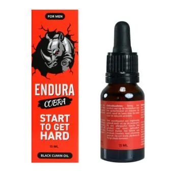 Endura Cobra black cumin massage oil for men by Morningstar Pharma, 15 ml bottle with box