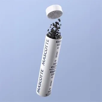 White Mascotte 6 mm active filter at the end of a rolled joint