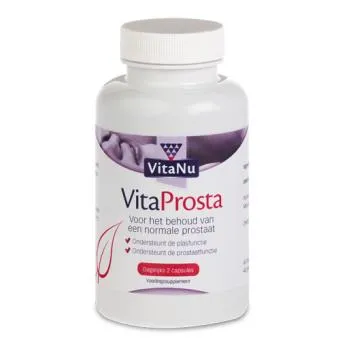 VitaProsta by VitaNu, tub and box of 60 pumpkin seed oil softgels