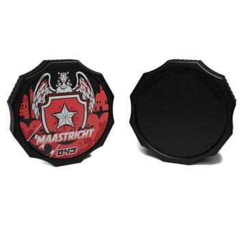 City Grinder Nijmegen 55mm, white 2-part grinder with magnetic closure