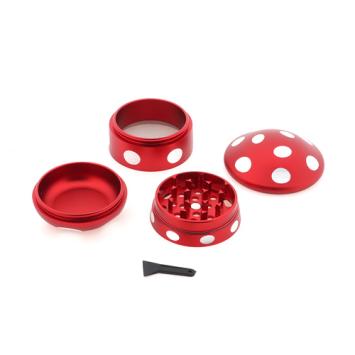 Mushroom Grinder Aluminium 63mm Red
