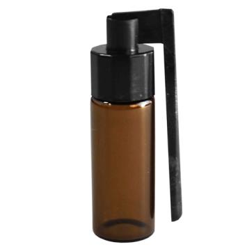 Frasco de rapé con cuchara - vidrio marrón