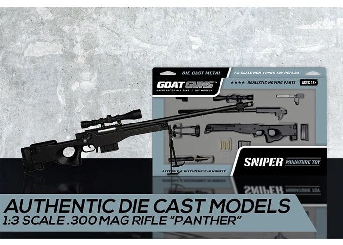 Sniper SR black Miniatuur - GoatGuns