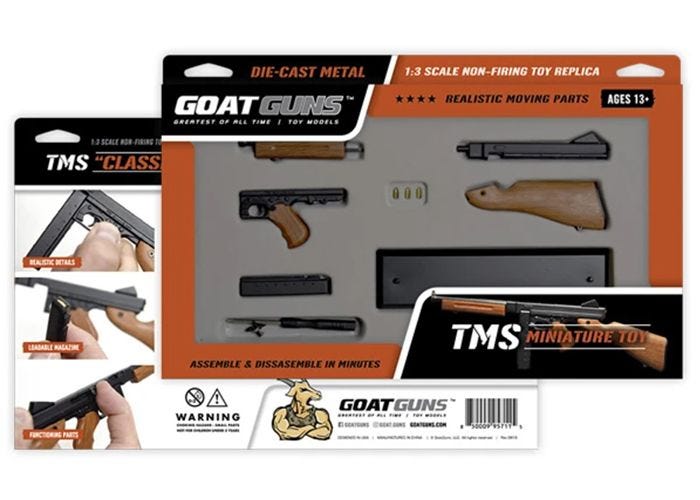 TSMG Tommy Gun M1A1 Miniatuur - GoatGuns