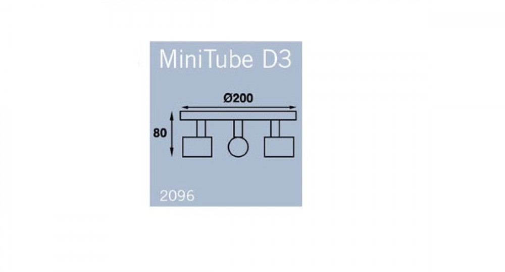 Mini Tube D3 Plafonnière