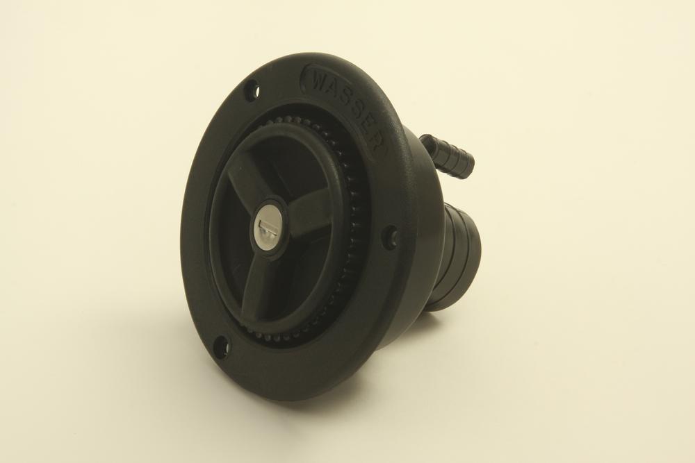 Watervulopening zwart 40mm + slot