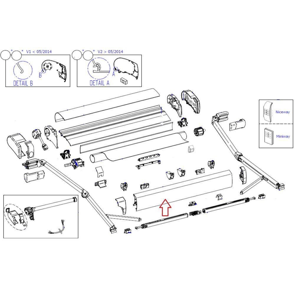 Thule 9200 Lead Rail 600m Crème