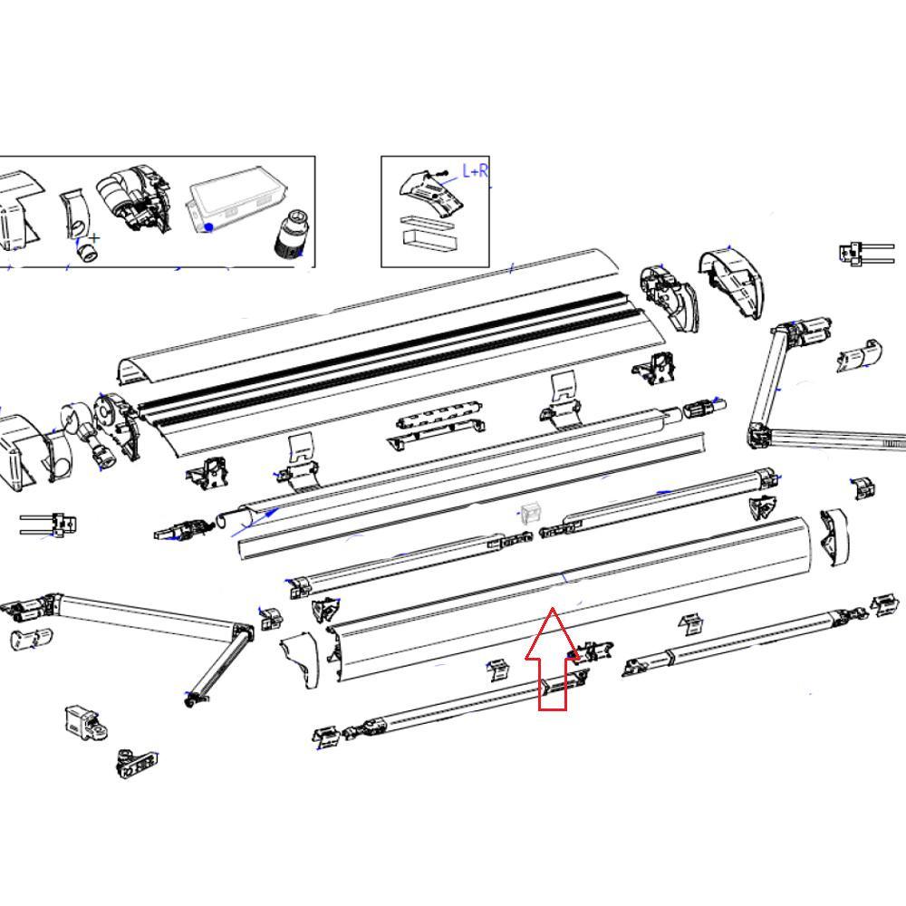 Thule 6300 Lead Rail 3.25 Wit