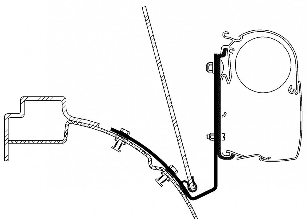 Thule VW T4 Liftroof Adapter
