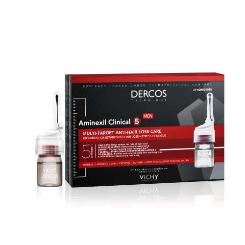 Vichy Dercos Aminexil Clinical 5 Man Haarverlies 21 ampullen  (B)